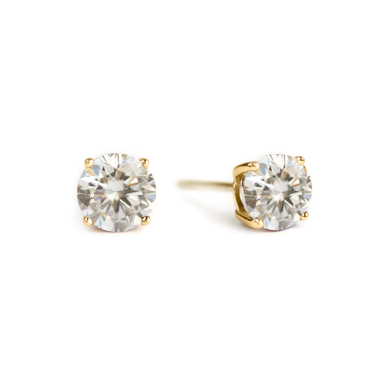 18k White Gold Earrings With 6 Diamonds 002-150-05747 | Orin Jewelers |  Northville, MI